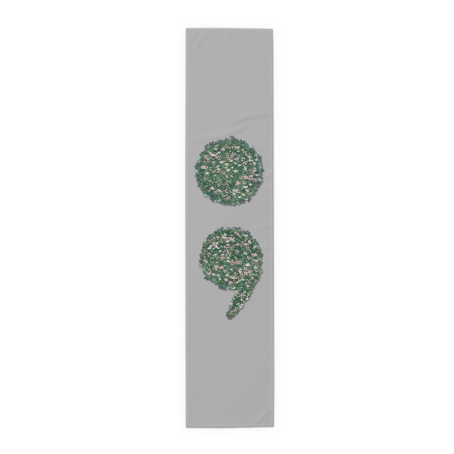 Flowers Semi-Colon Table Runner (Cotton, Poly)