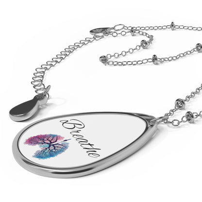 Breathe Oval Necklace