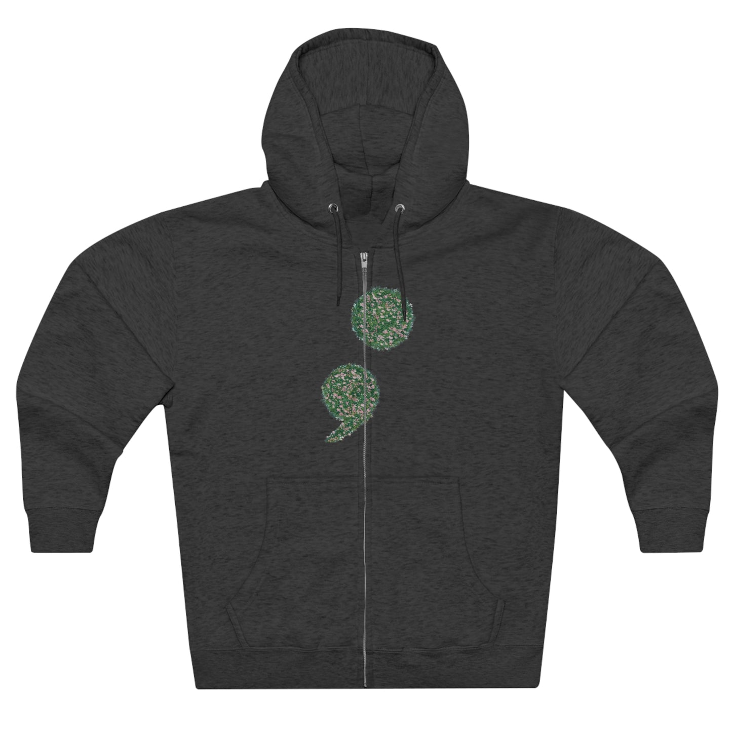 Flowers Semi-Colon Unisex Zip Hoodie