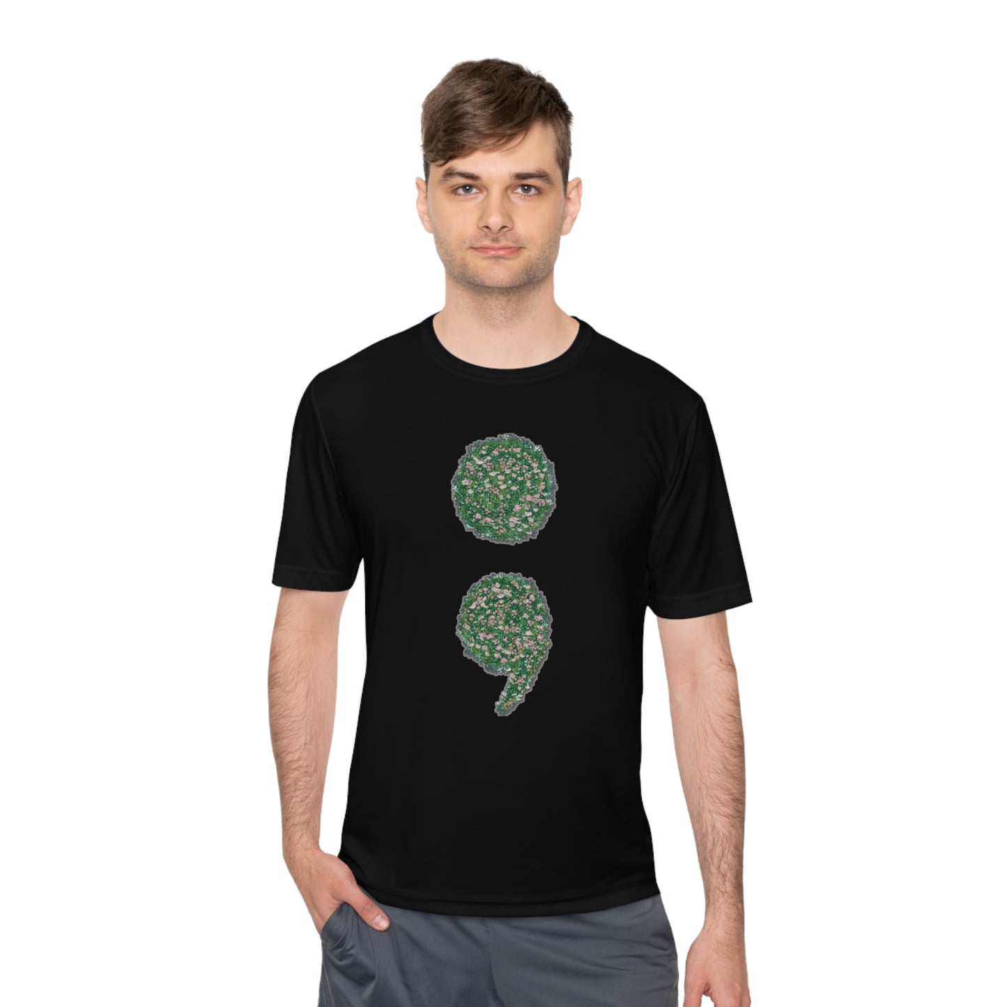 Flowers Semi-Colon Moisture Wicking Tee