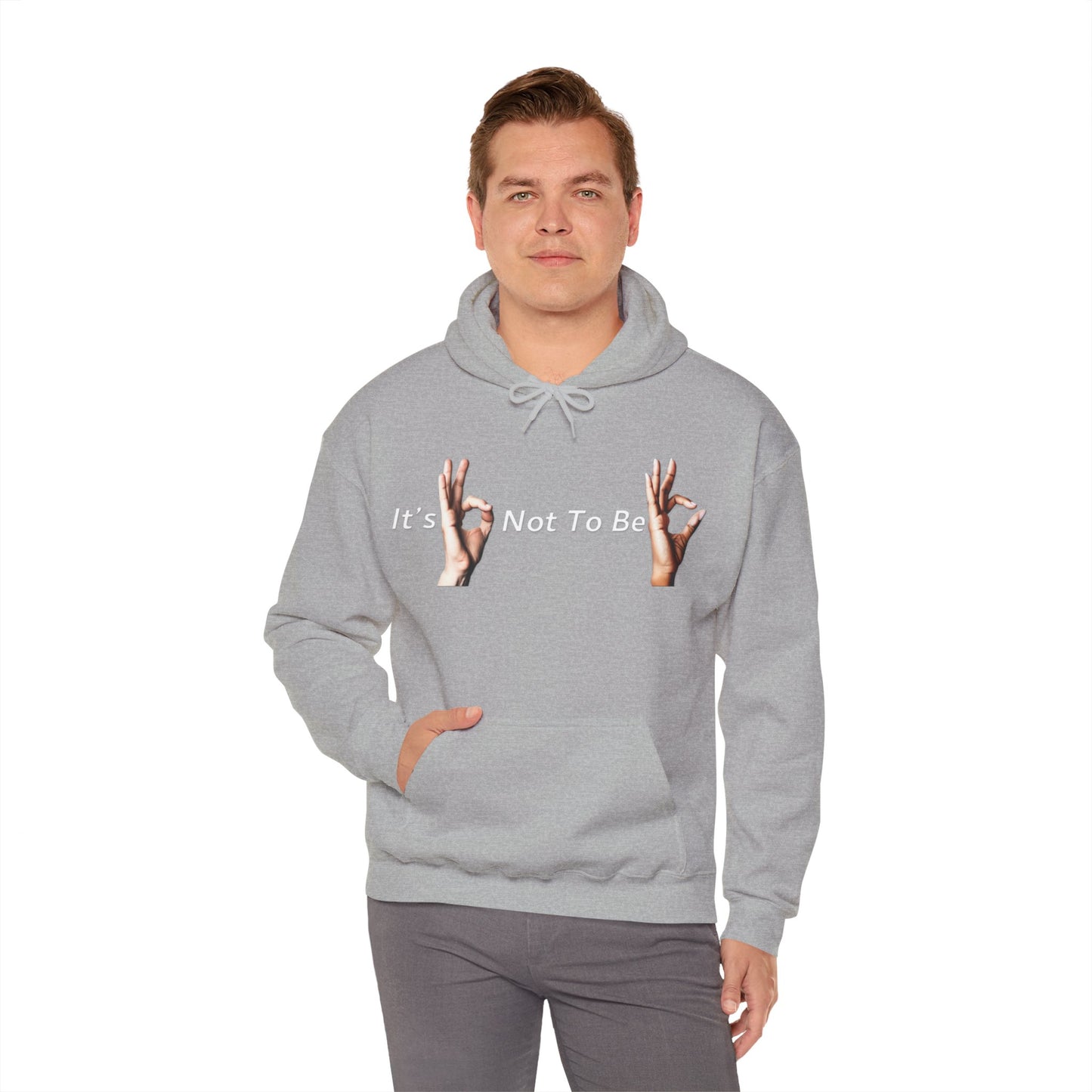 It's OK Not To Be OK Hands Heavy Blend™ Hooded Sweatshirt