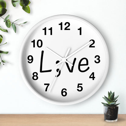 Semi-Colon L;ve Wall Clock