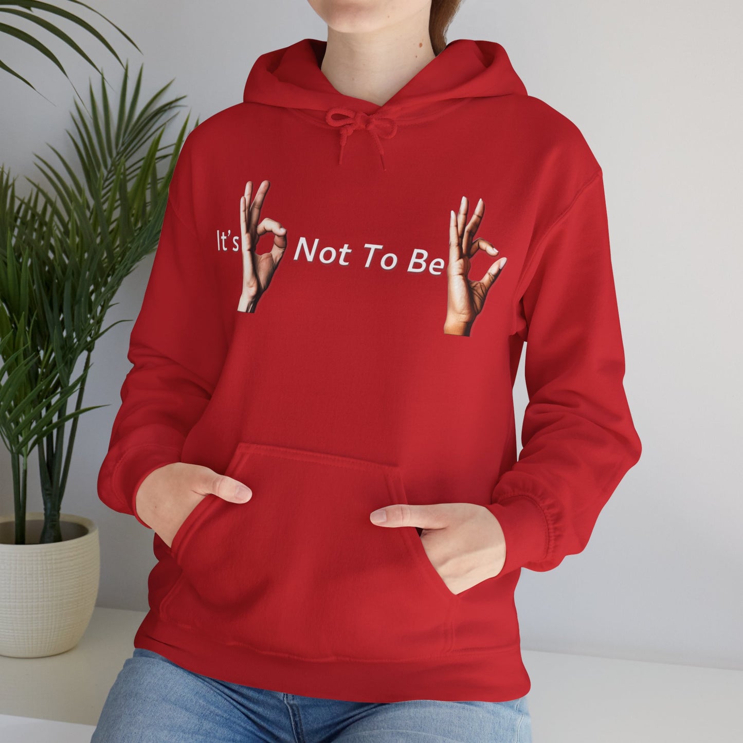 It's OK Not To Be OK Hands Heavy Blend™ Hooded Sweatshirt