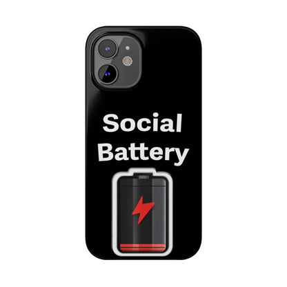 Social Battery Low Slim Phone Cases