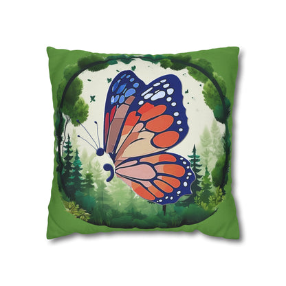 Semi-Colon Butterfly Spun Polyester Square Pillowcase