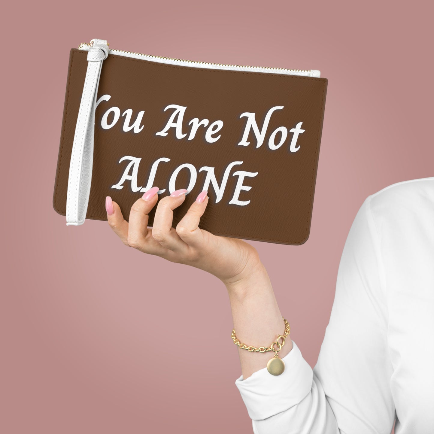 You Are Not Alone Clutch Bag