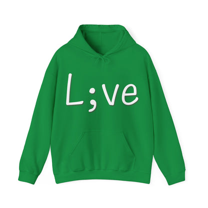 Semi-Colon L;ve Heavy Blend™ Hooded Sweatshirt