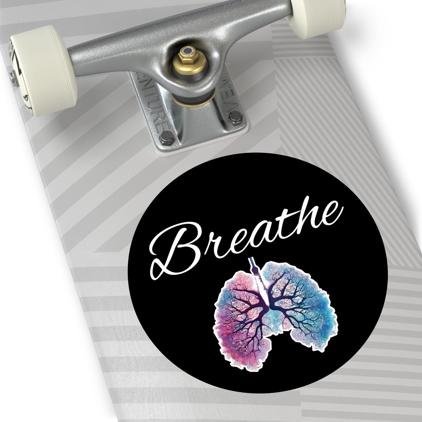 Breathe Round Vinyl Stickers