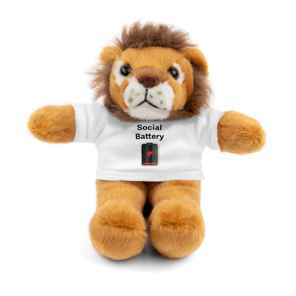 Social Battery Low Stuffed Animals with Tee