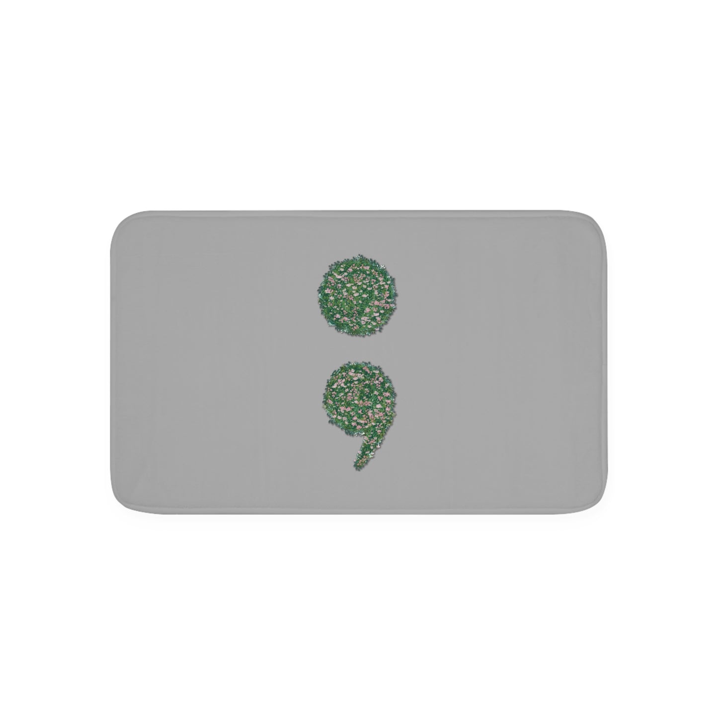 Flowers Semi-Colon Memory Foam Bath Mat