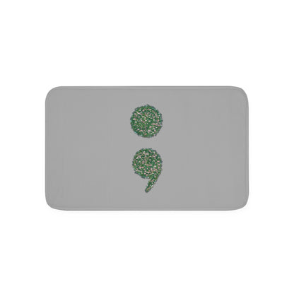 Flowers Semi-Colon Memory Foam Bath Mat