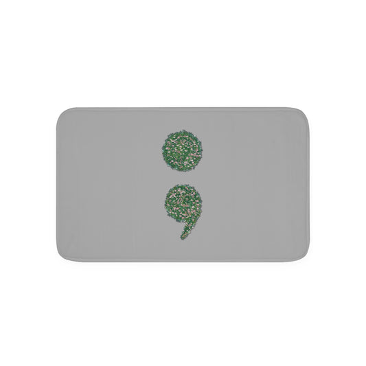 Flowers Semi-Colon Memory Foam Bath Mat