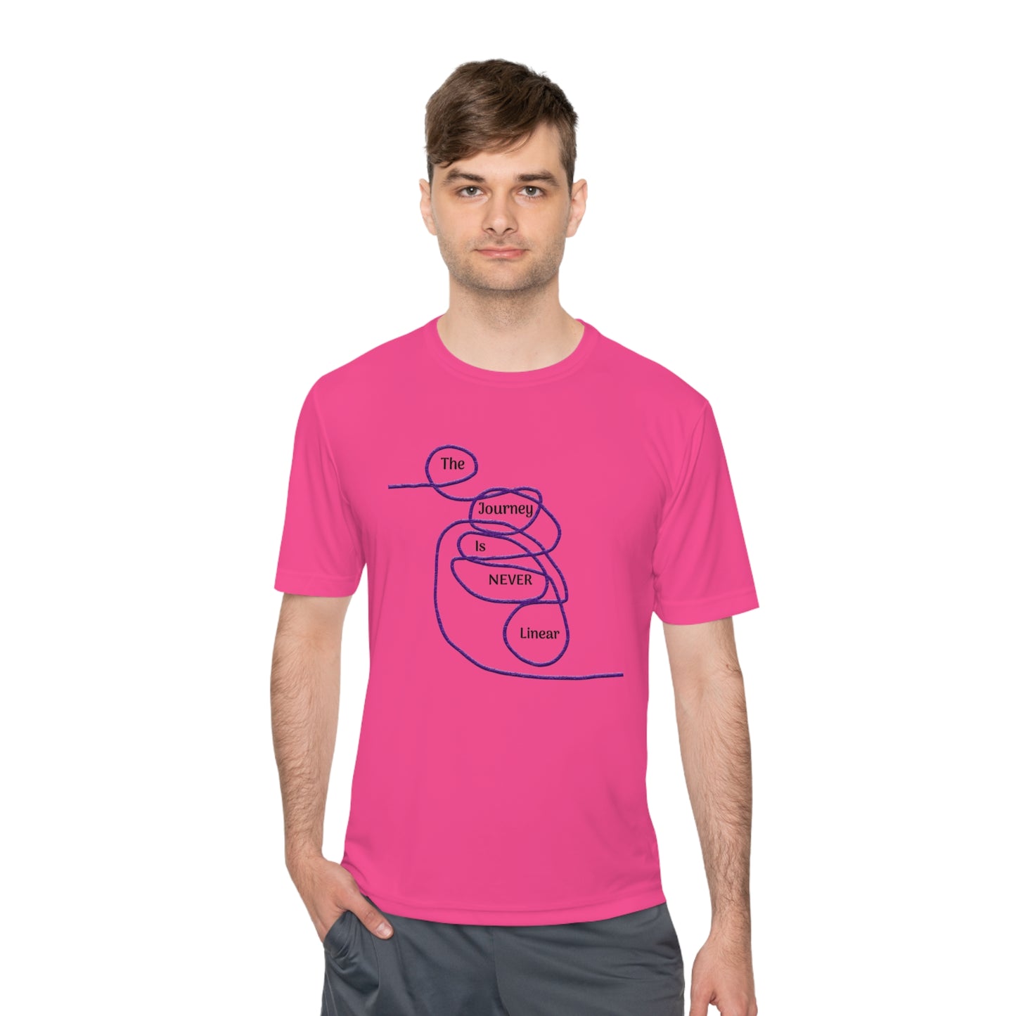 The Journey is Never Linear Moisture Wicking Tee