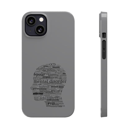 Mental Disorder Silhouette Slim Phone Cases