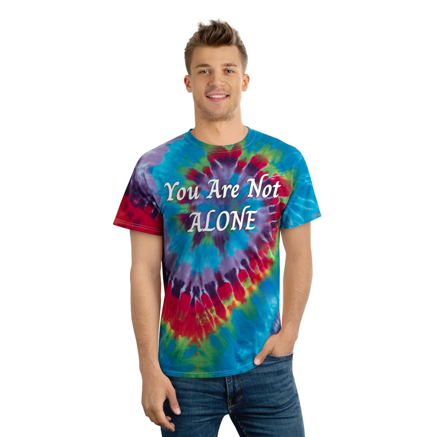 You Are Not Alone Tie-Dye Tee, Spiral