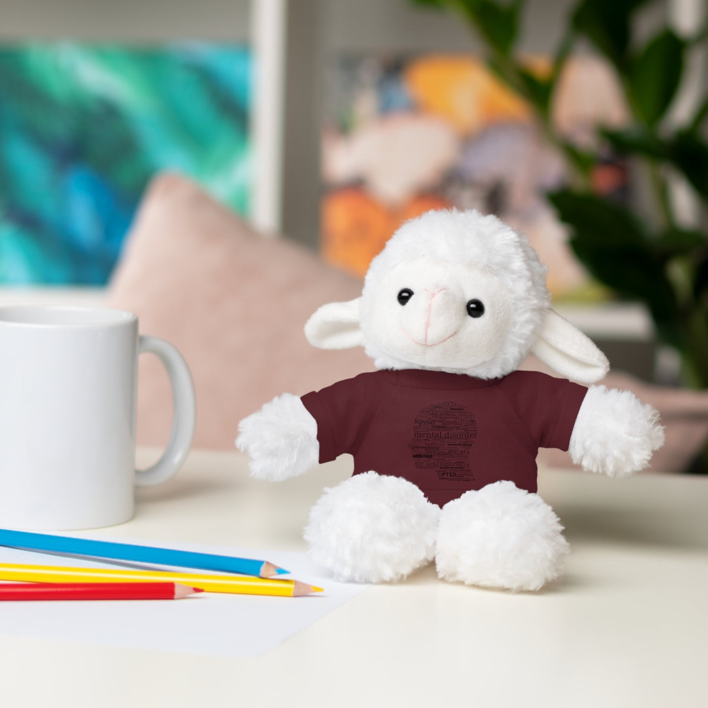 Mental Disorder Silhouette Stuffed Animals with Tee