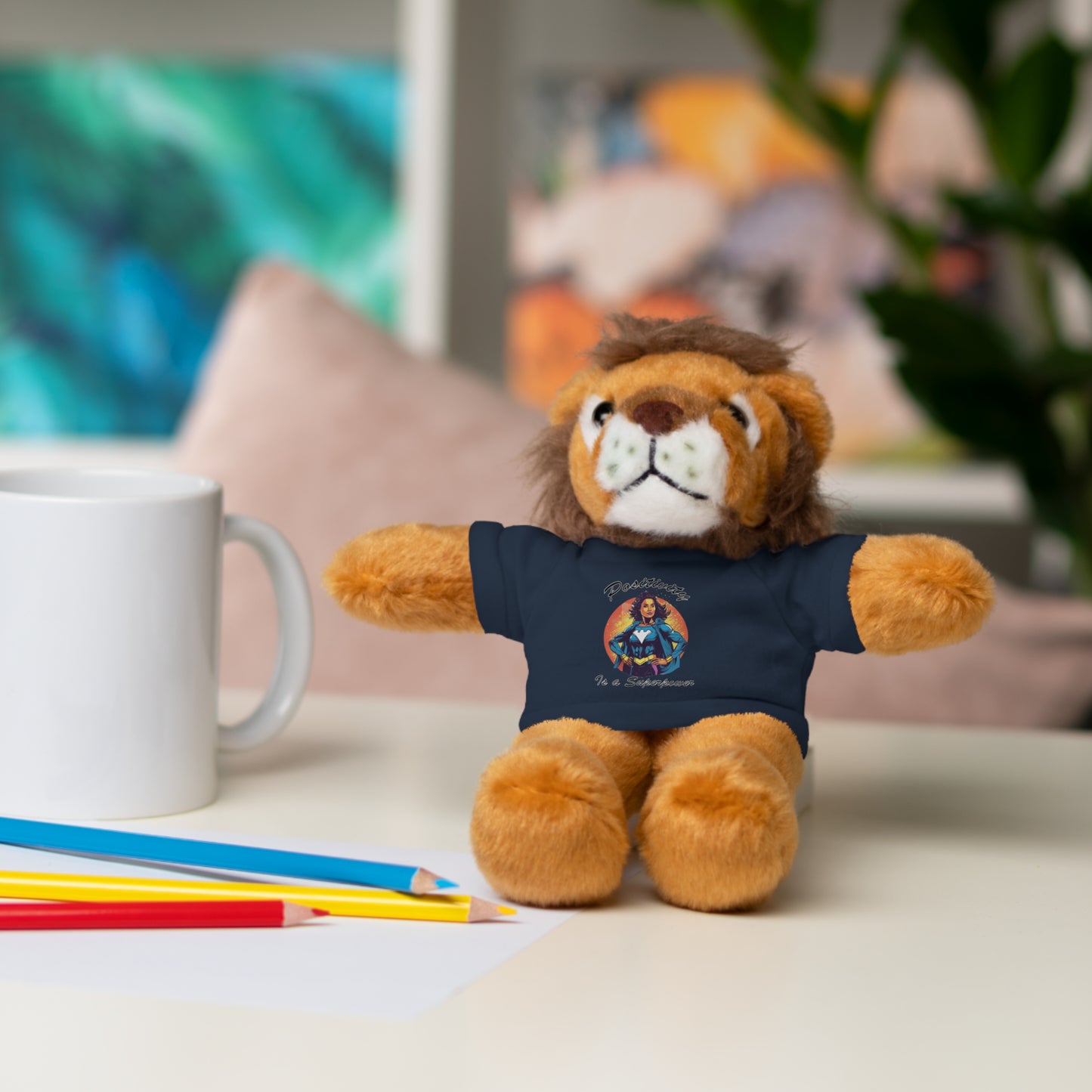 Positivity is a Superpower Female Superhero Stuffed Animals with Tee