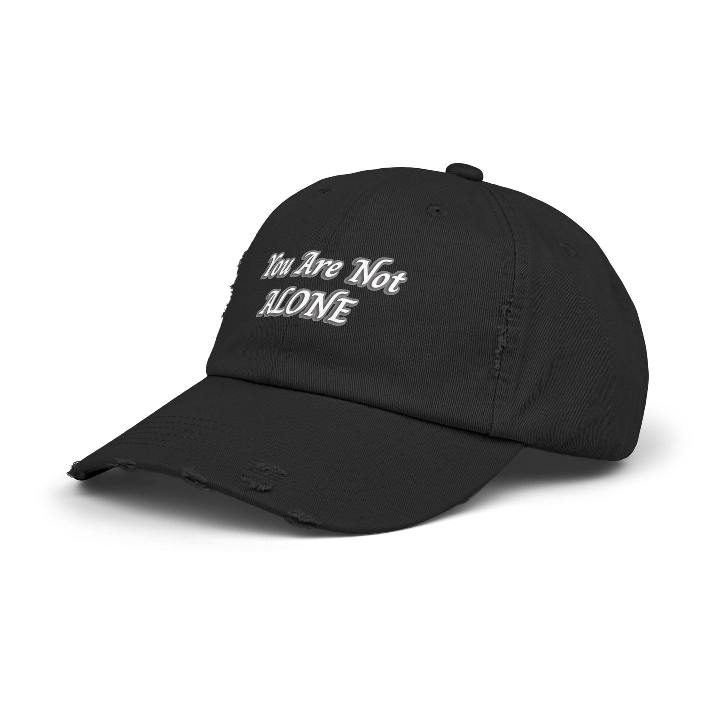 You Are Not Alone Unisex Distressed Cap