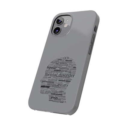 Mental Disorder Silhouette Slim Phone Cases