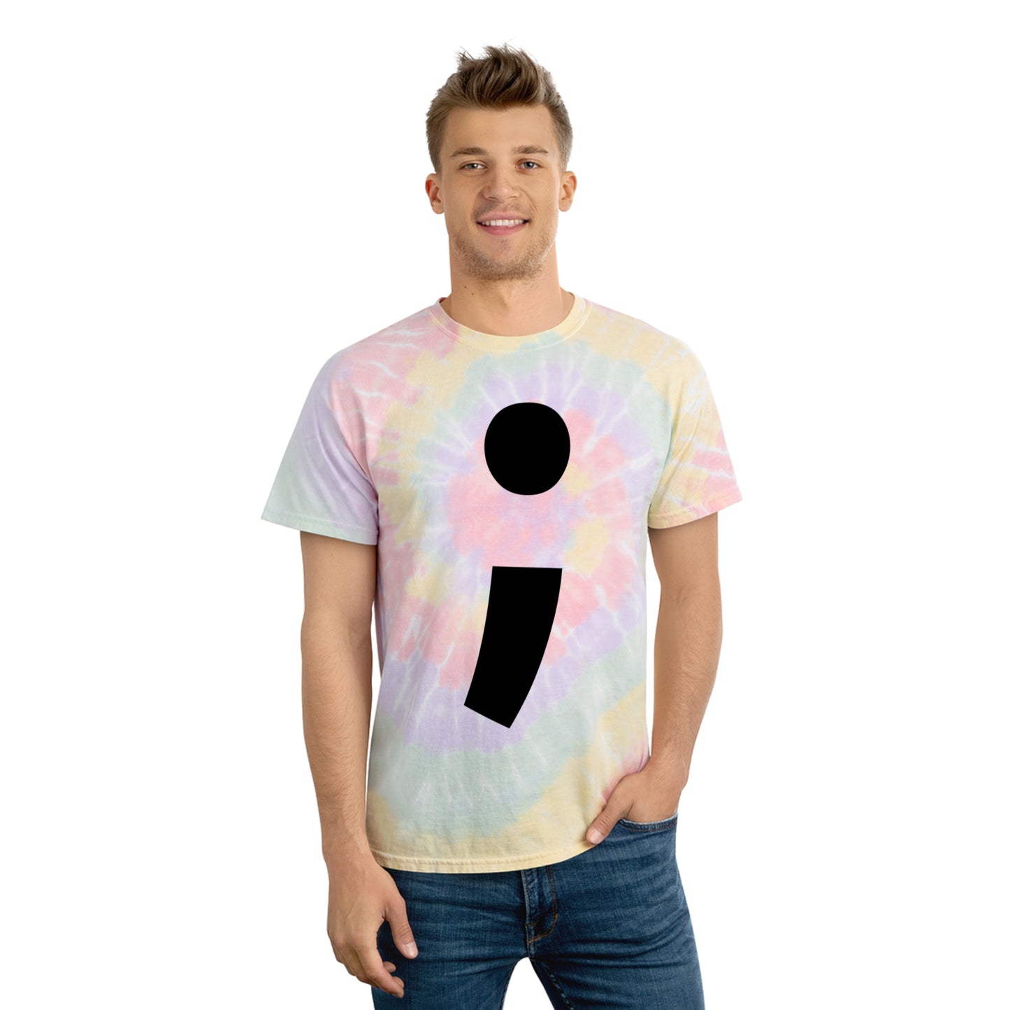 Semi-Colon ; Tie-Dye Tee, Spiral