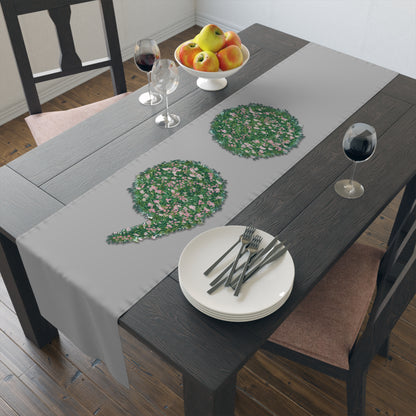 Flowers Semi-Colon Table Runner (Cotton, Poly)