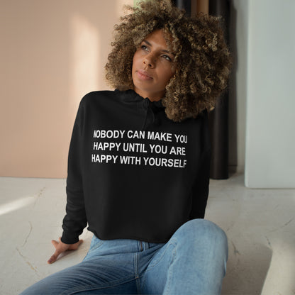 Happy with Yourself Crop Hoodie