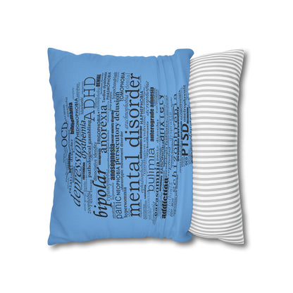 Mental Disorder Silhouette Spun Polyester Square Pillowcase