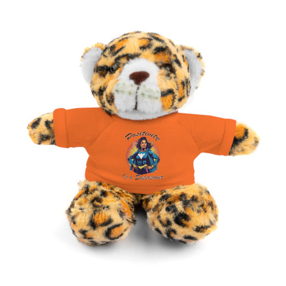 Positivity is a Superpower Female Superhero Stuffed Animals with Tee