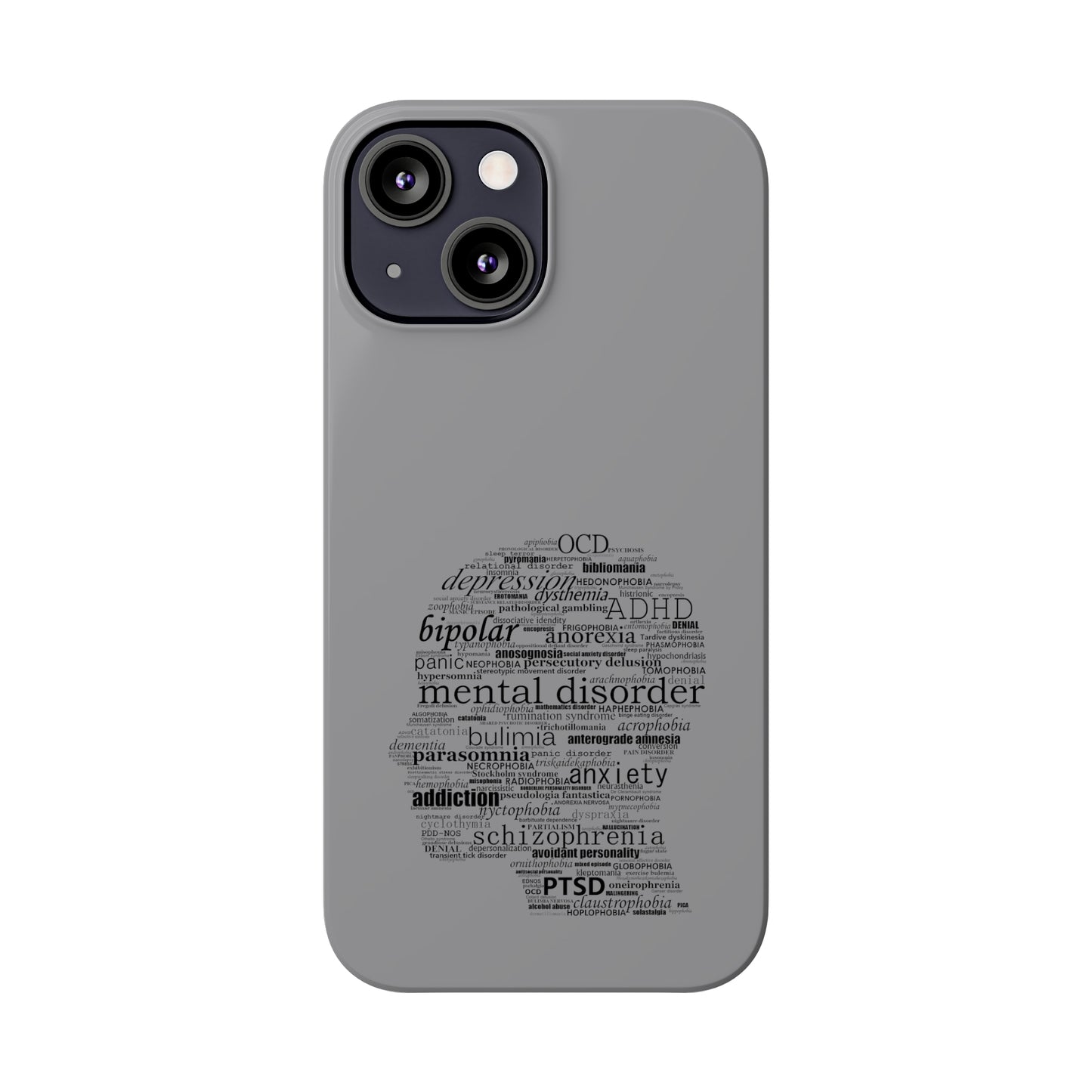 Mental Disorder Silhouette Slim Phone Cases