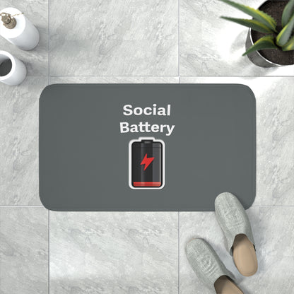 Social Battery Low Memory Foam Bath Mat