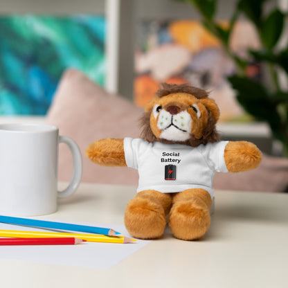 Social Battery Low Stuffed Animals with Tee