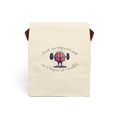 Mental Health Muscle Canvas Lunch Bag With Strap