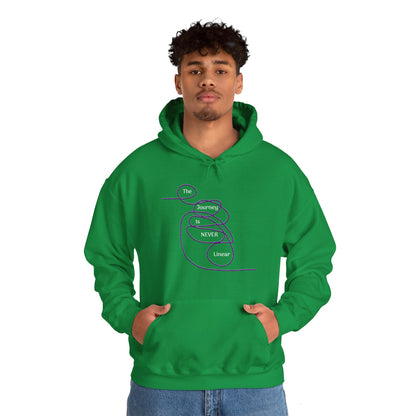 The Journey is Never Linear Heavy Blend™ Hooded Sweatshirt