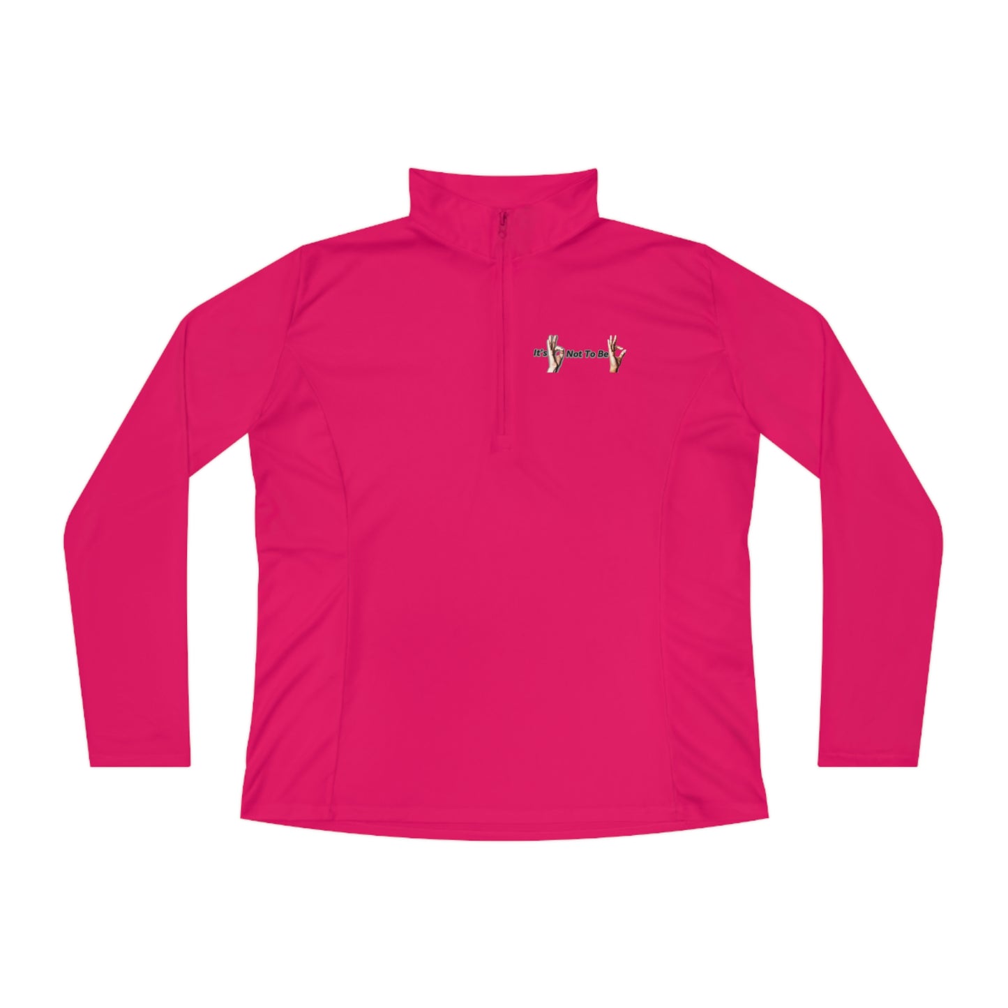 It's OK Not To Be OK Hands Ladies Quarter-Zip Pullover