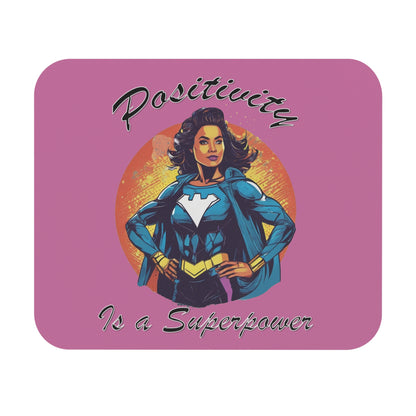 Positivity is a Superpower Female Superhero Mouse Pad (Rectangle)