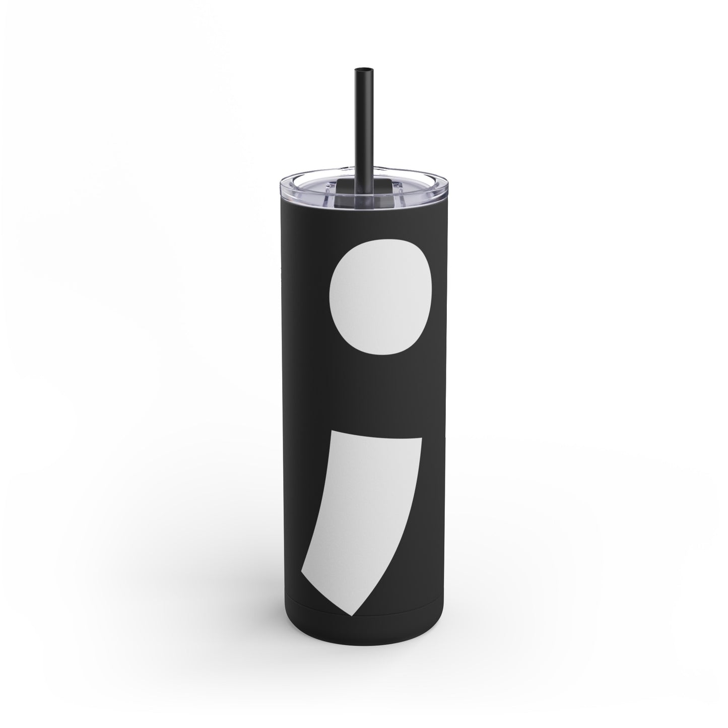 Semi-Colon ; Skinny Matte Tumbler, 20oz