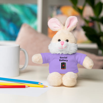 Social Battery Low Stuffed Animals with Tee