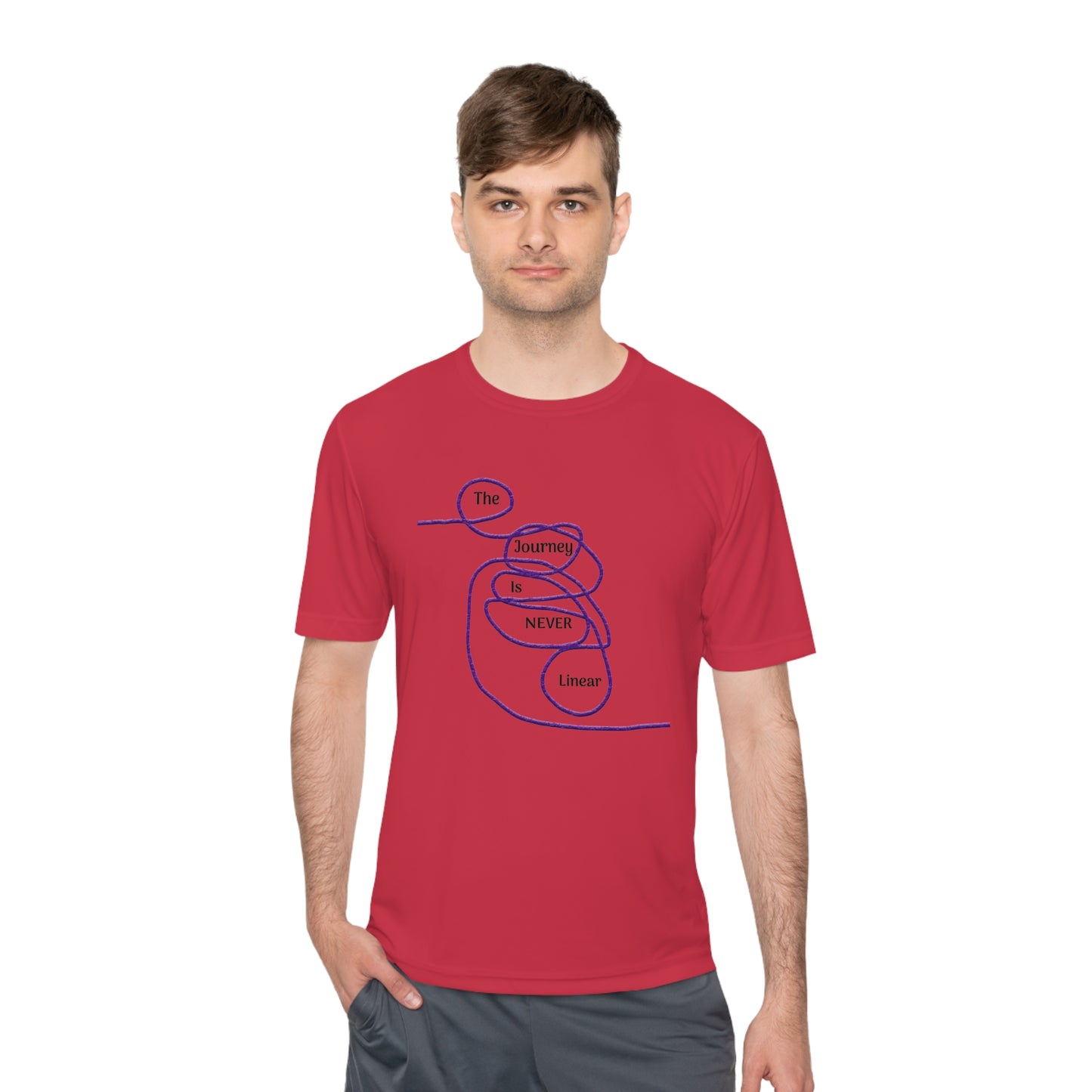 The Journey is Never Linear Moisture Wicking Tee