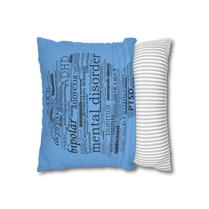 Mental Disorder Silhouette Spun Polyester Square Pillowcase