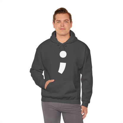 Semi-Colon ; Heavy Blend™ Hooded Sweatshirt