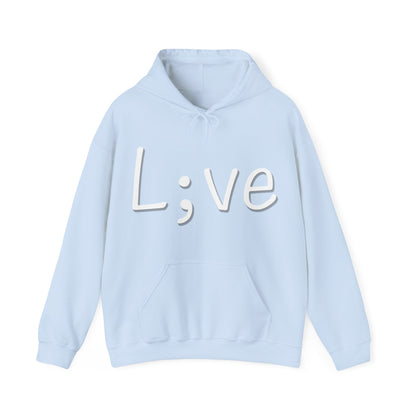 Semi-Colon L;ve Heavy Blend™ Hooded Sweatshirt