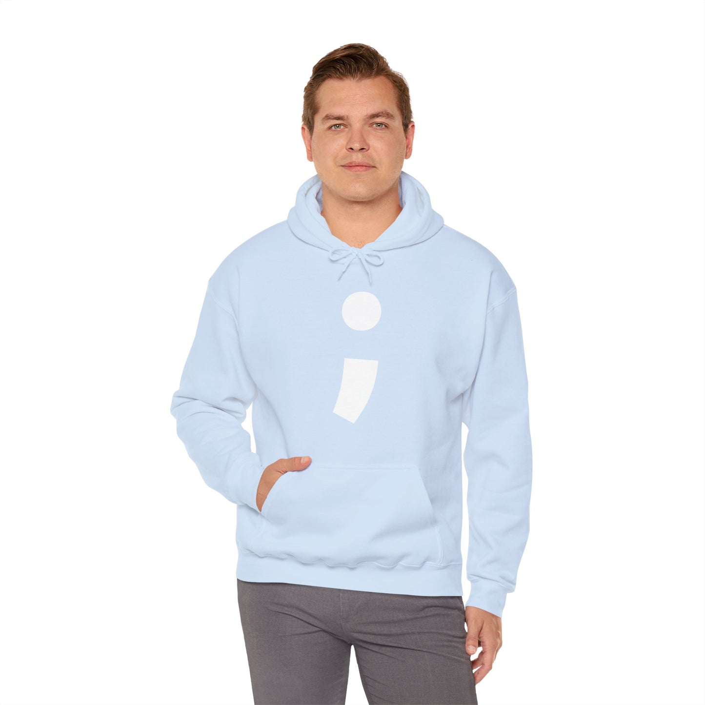 Semi-Colon ; Heavy Blend™ Hooded Sweatshirt