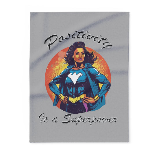 Positivity is a Superpower Female Superhero Arctic Fleece Blanket