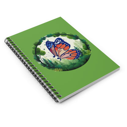 Semi-Colon Butterfly Spiral Notebook - Ruled Line