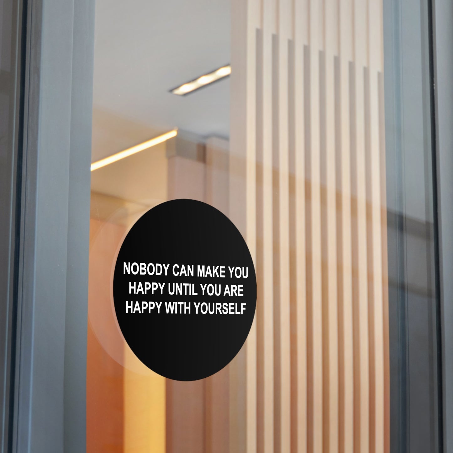 Happy with Yourself Round Vinyl Stickers