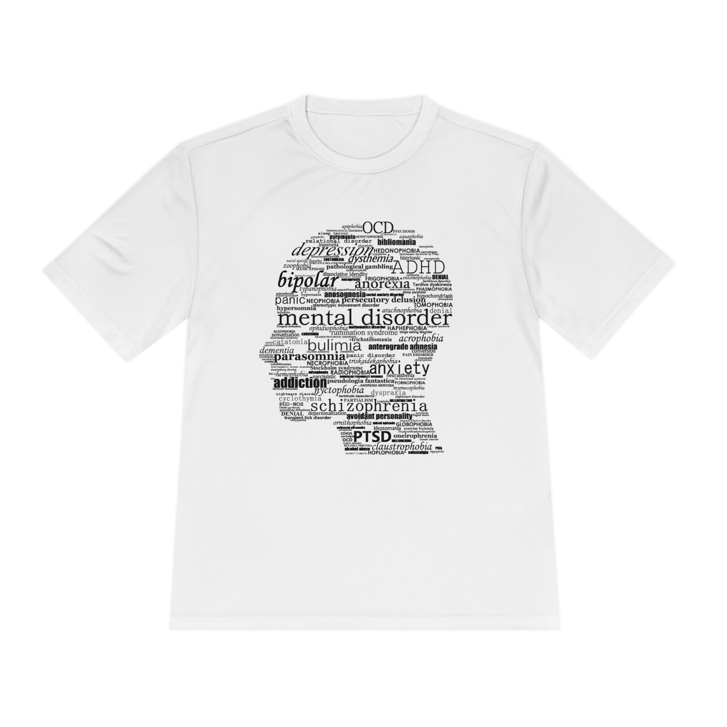 Mental Disorder Silhouette Moisture Wicking Tee