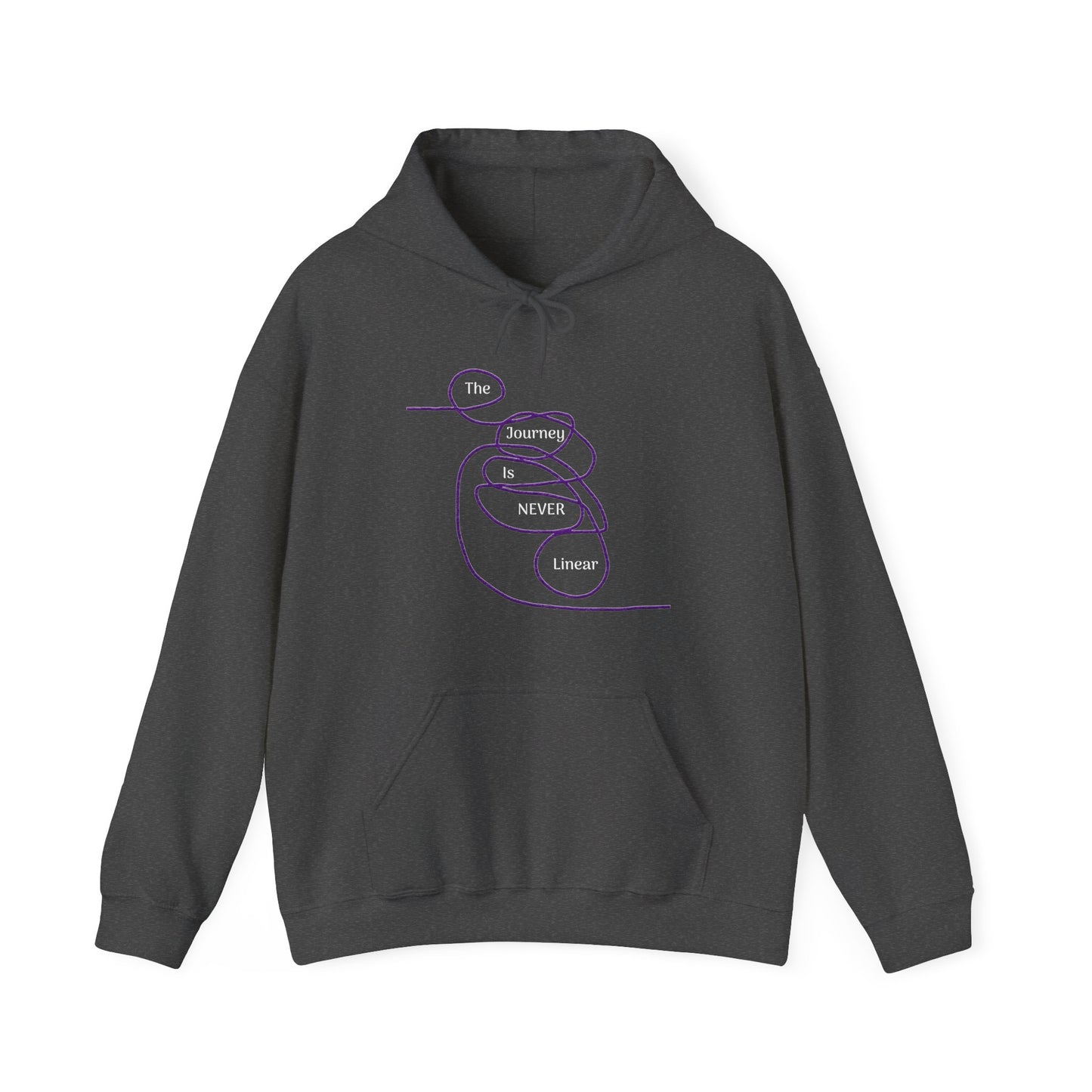 The Journey is Never Linear Heavy Blend™ Hooded Sweatshirt