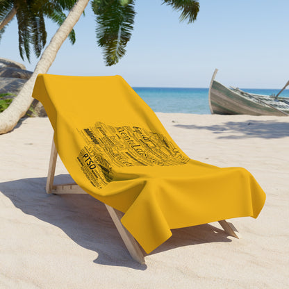 Mental Disorder Silhouette Beach Towel