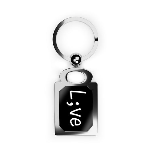 Semi-Colon L;ve Rectangle Photo Keyring