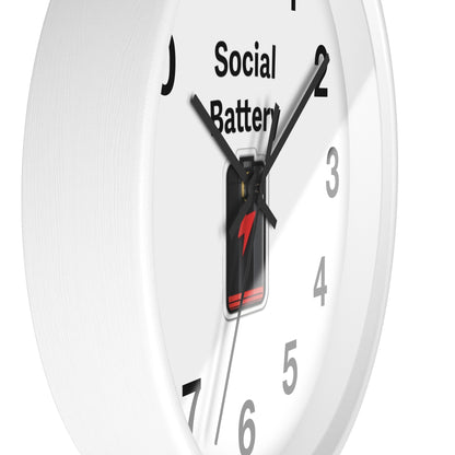 Social Battery Wall Clock